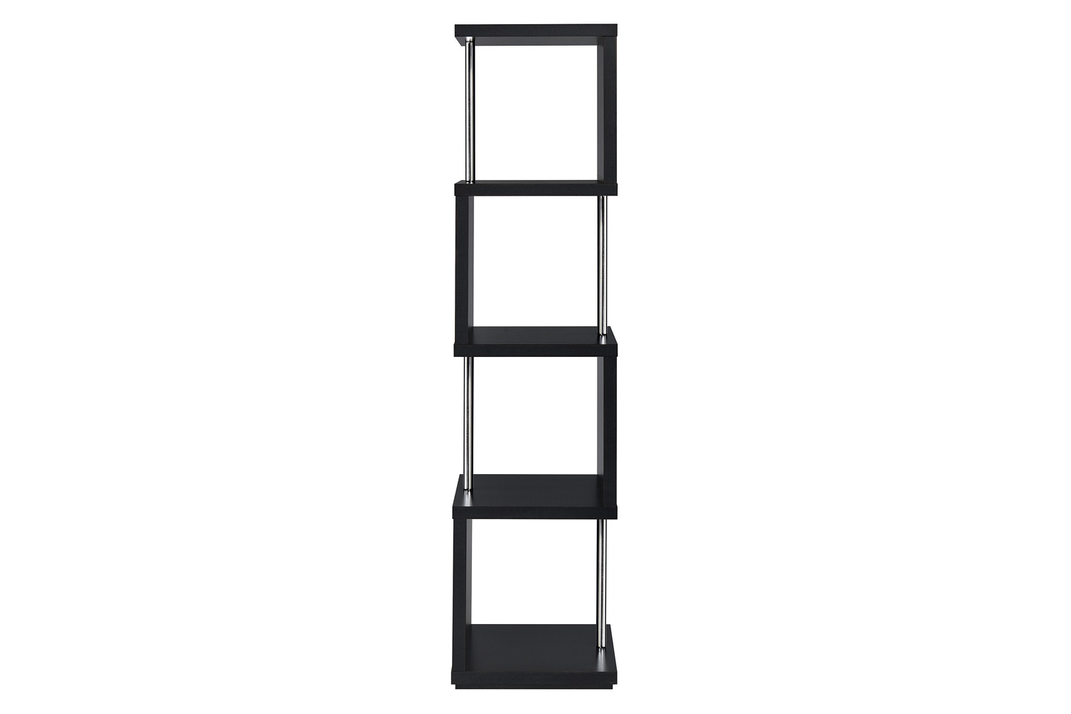 Coaster Baxter 4-Shelf Bookcase - Black/Chrome