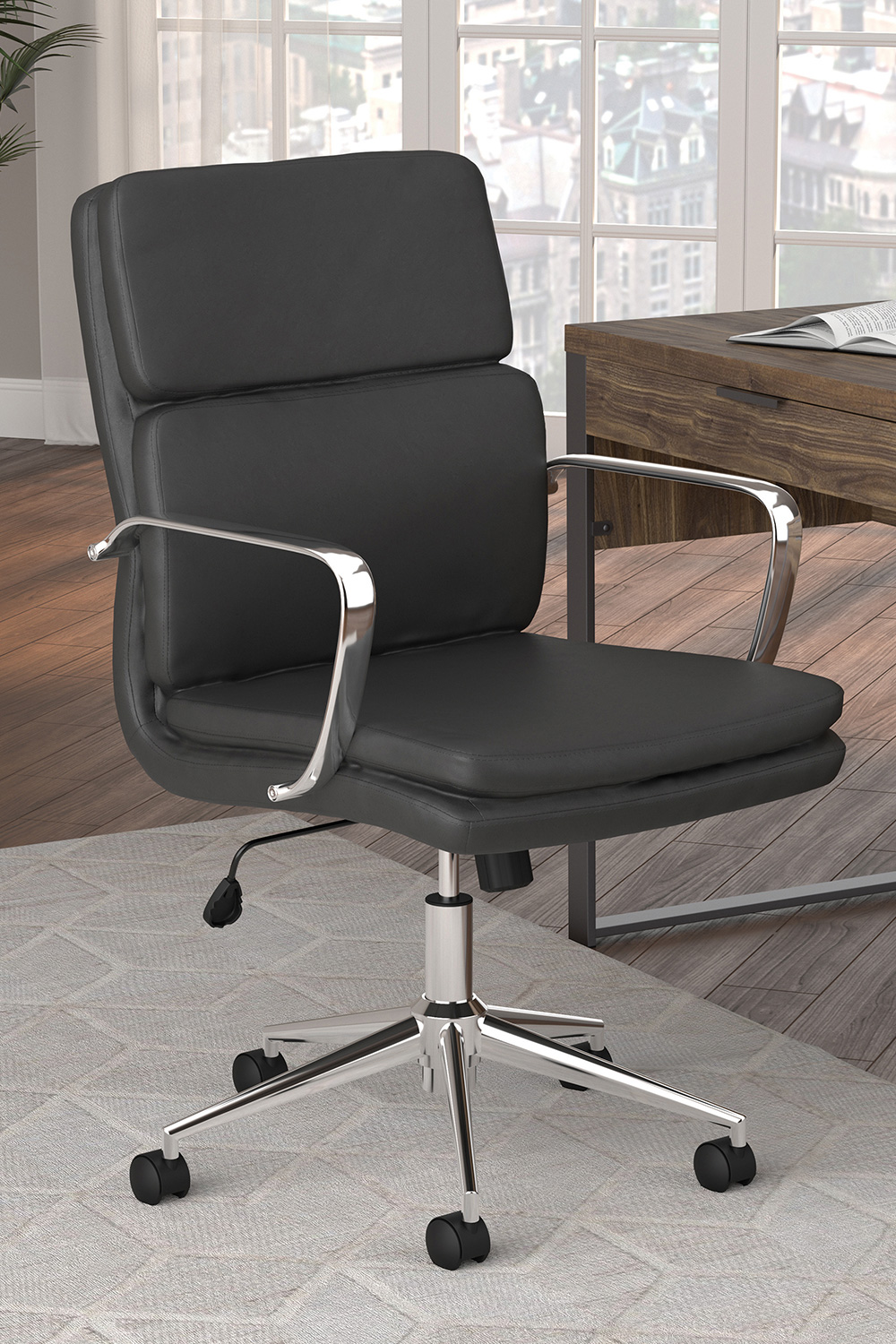 Coaster Standard Back Upholstered Office Chair - Black