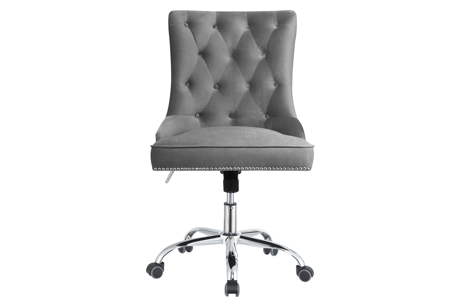 Coaster - Tufted Back Office Chair in Gray/Chrome