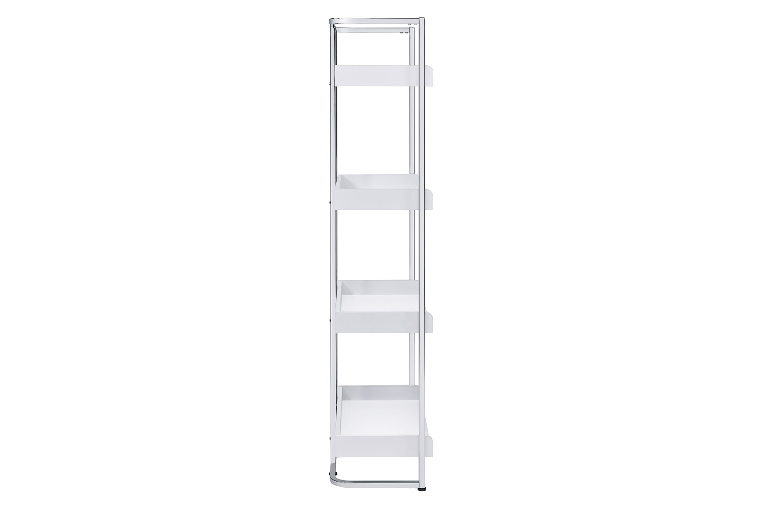 Coaster Ember 4-Shelf Bookcase - White High Gloss/Chrome
