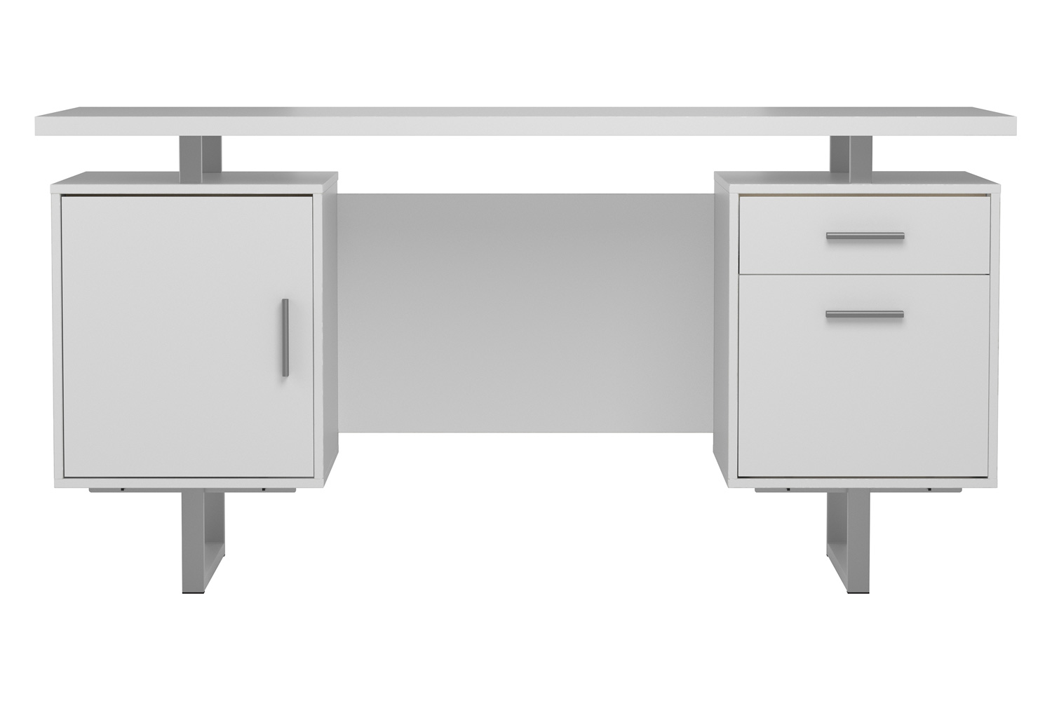 Coaster Lawtey Floating Top Office Desk - White Gloss