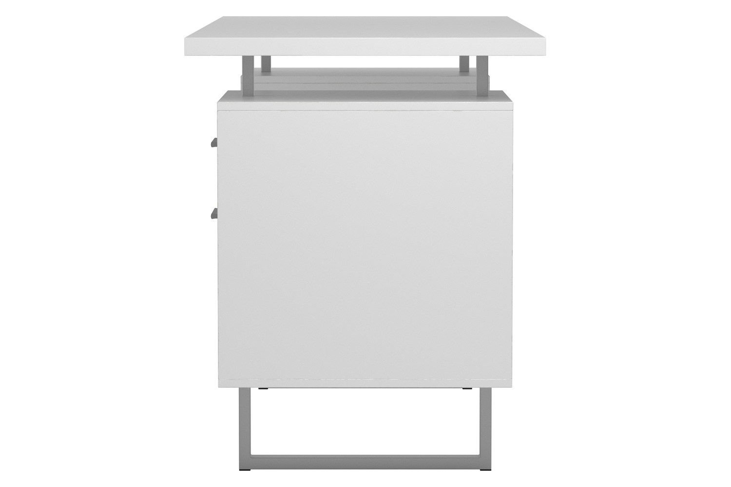 Coaster Lawtey Floating Top Office Desk - White Gloss