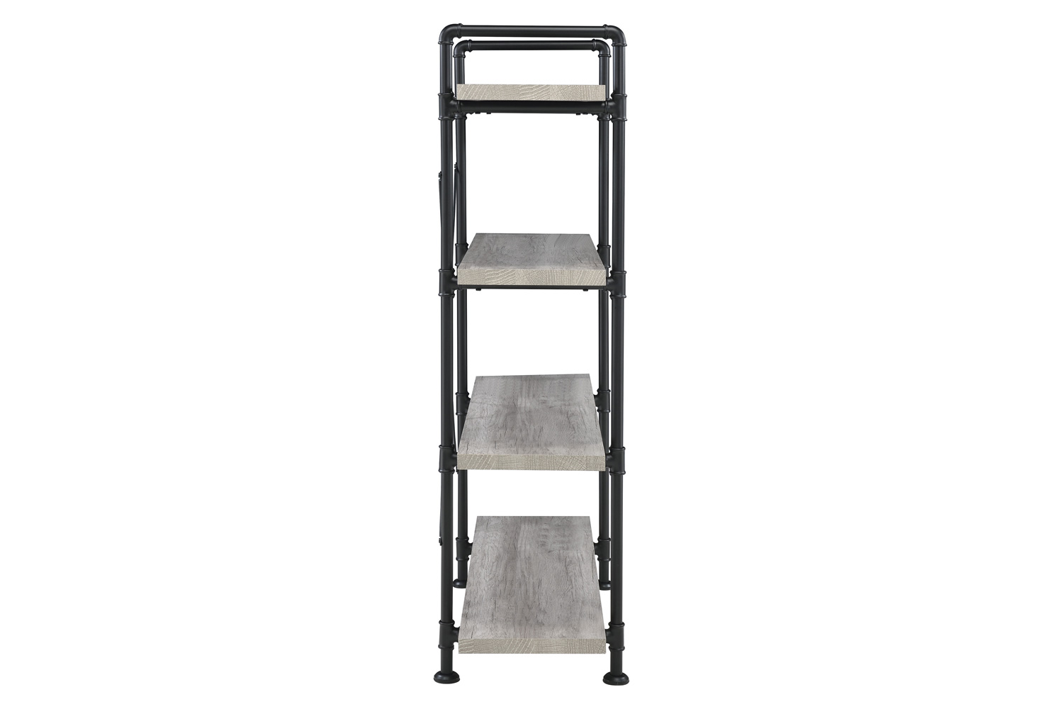 Coaster - Delray 4-Tier Open Shelving Bookcase in Gray Driftwood/Black