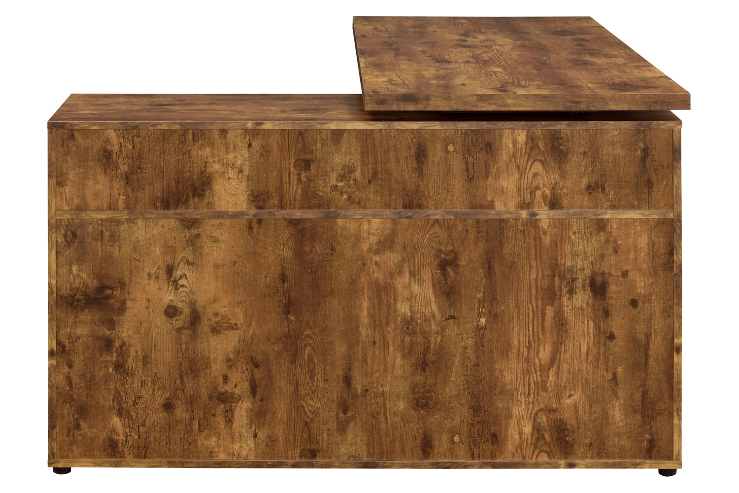 Coaster Hertford L-Shape Office Desk with Storage - Antique Nutmeg