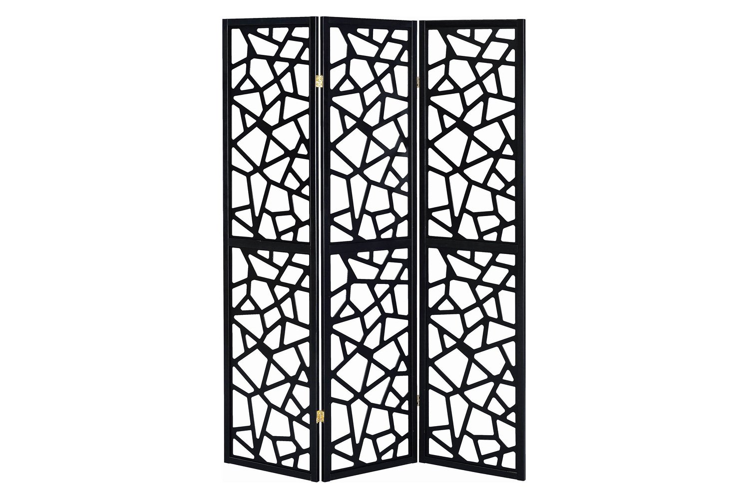Coaster - 3-Panel Open Mosaic Pattern Room in Divider Black