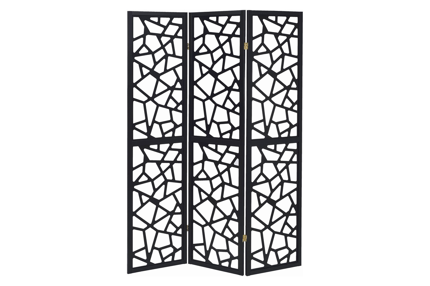 Coaster - 3-Panel Open Mosaic Pattern Room in Divider Black