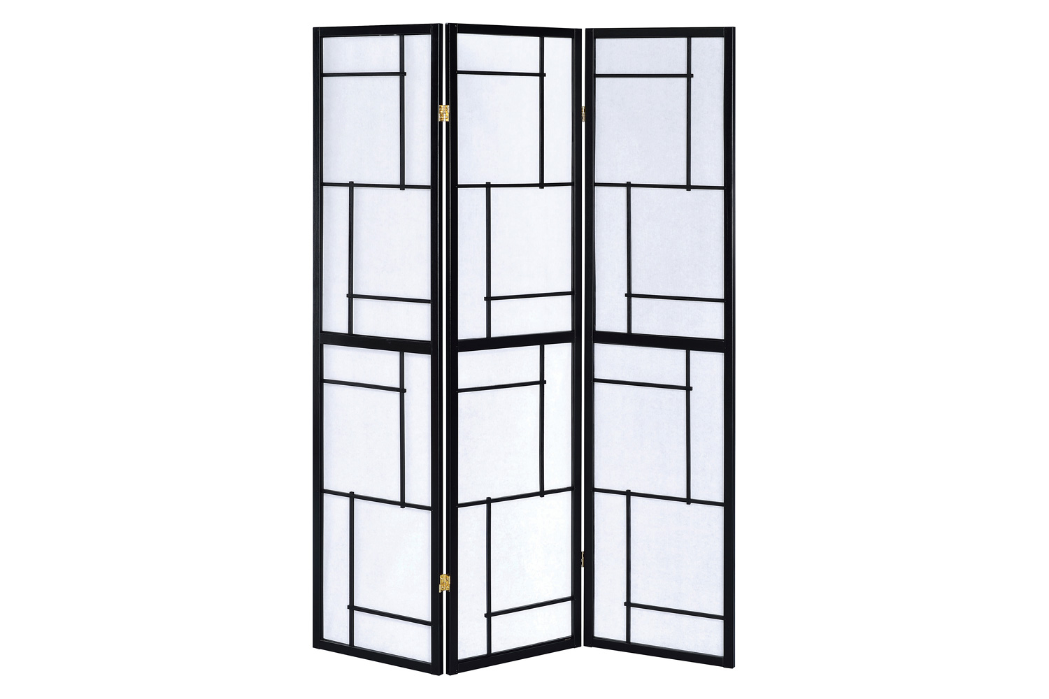 Coaster - 3-Panel Folding Floor Screen in Black/White