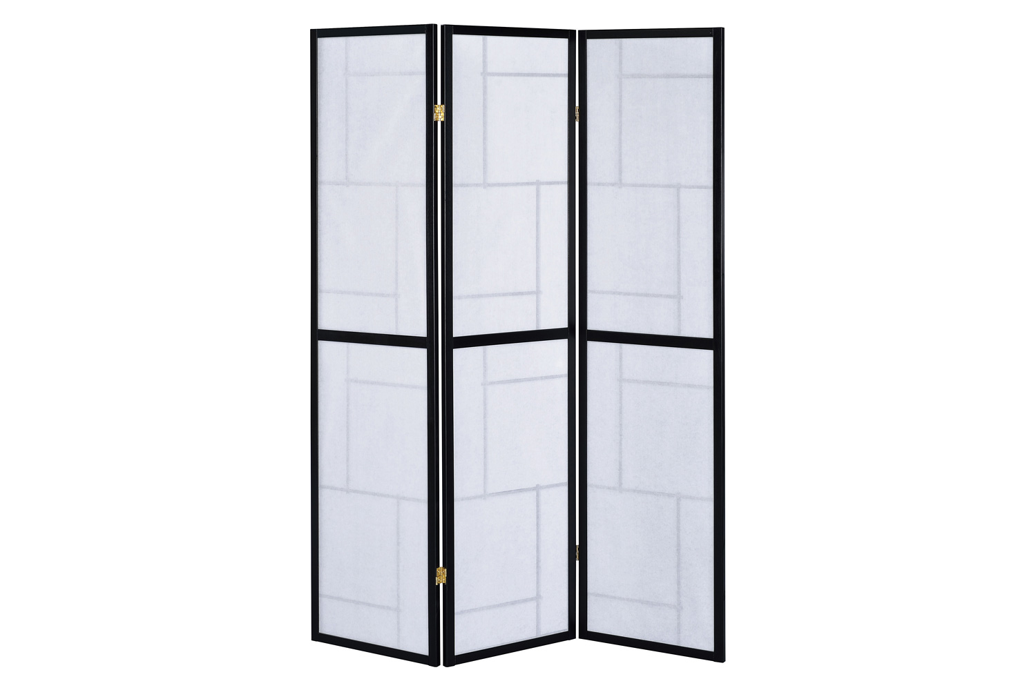 Coaster - 3-Panel Folding Floor Screen in Black/White