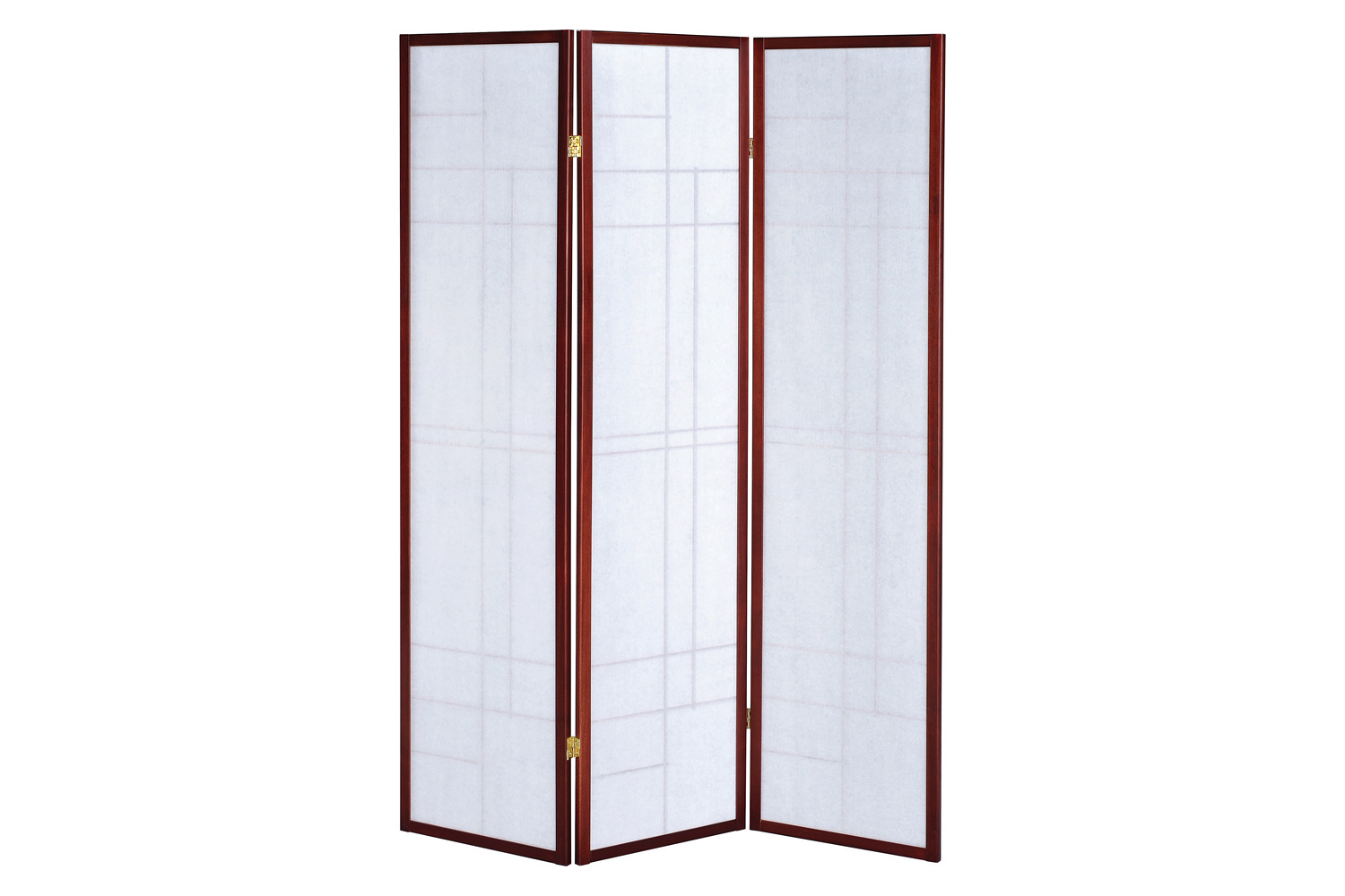 Coaster - 3-Panel Folding Floor Screen in White/Cherry