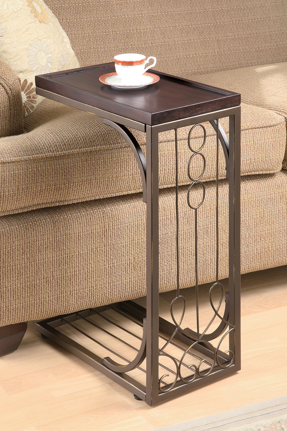 Coaster - Accent Table in Brown/Burnished Copper