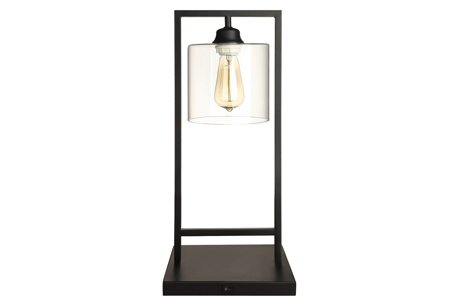 Coaster - Glass Shade Table Lamp in Black
