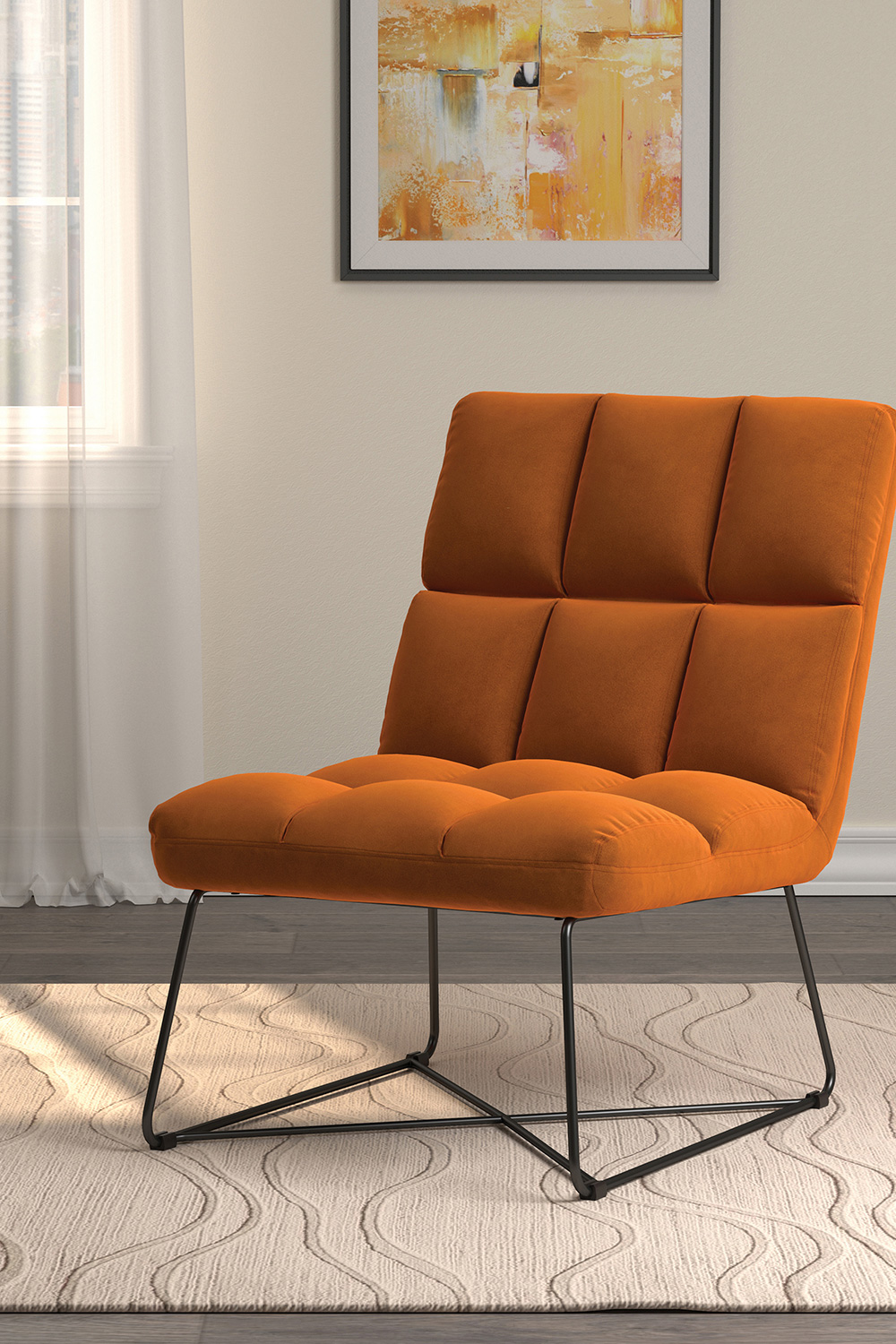 Coaster - Armless Upholstered Accent Chair