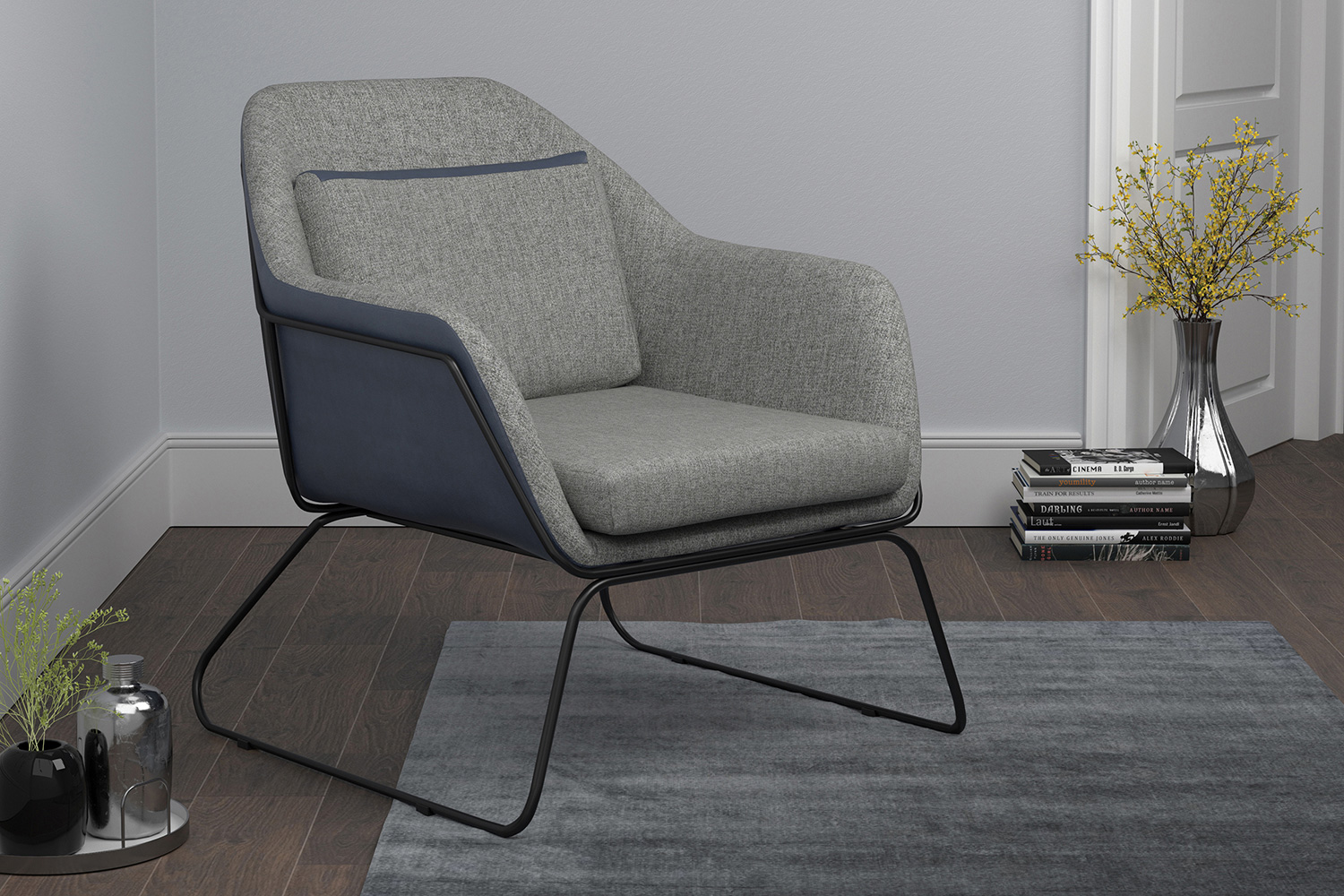 Coaster - Metal Sled Leg Accent Chair