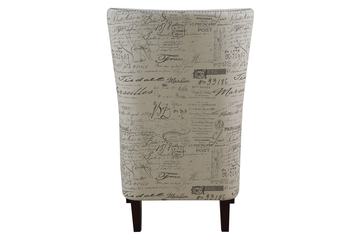 Coaster - Curved Arm High Back Accent Chair in Cream