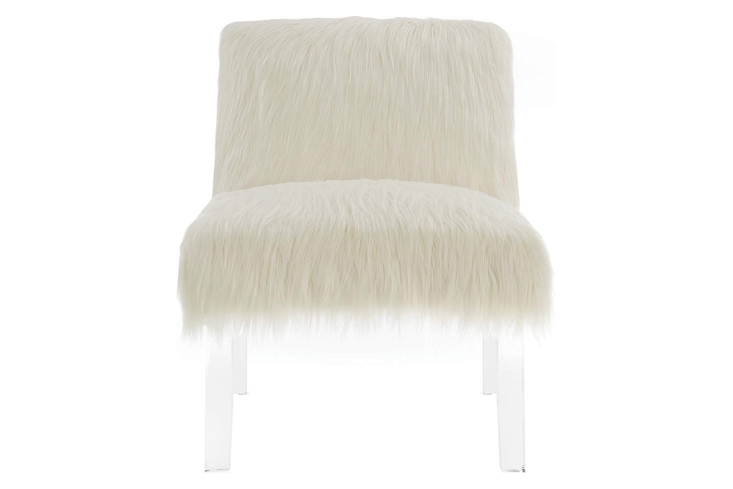 Coaster - Faux Sheepskin Upholstered Accent Chair in White