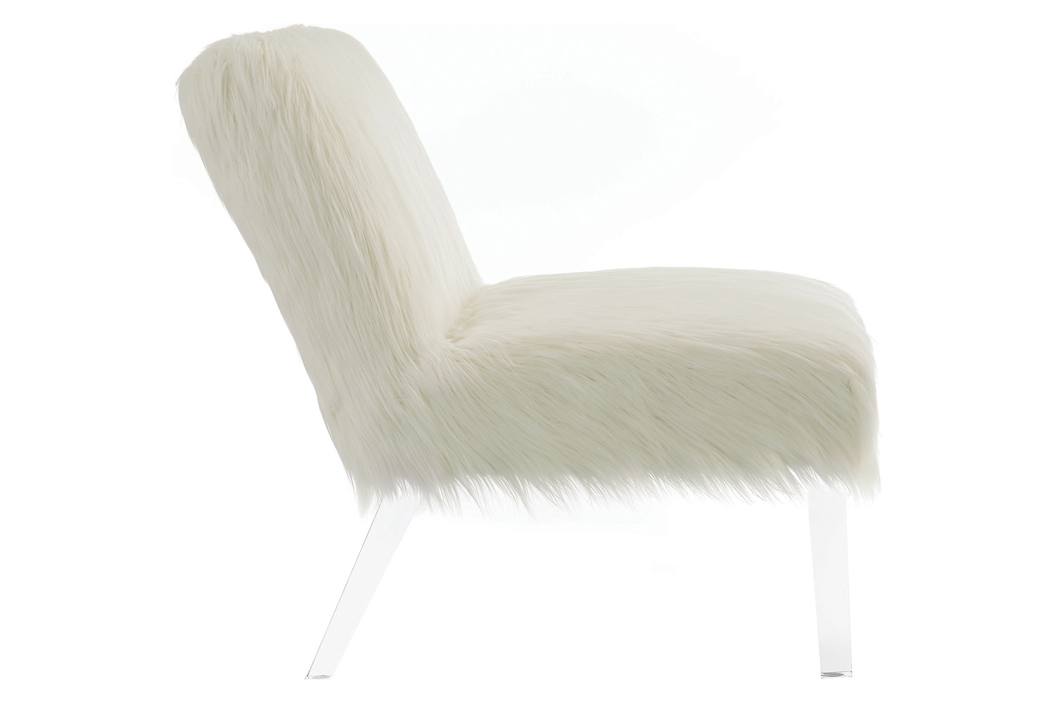Coaster - Faux Sheepskin Upholstered Accent Chair in White