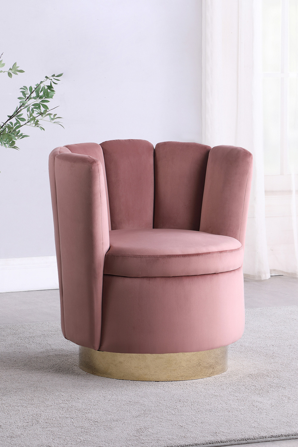 Coaster - Channeled Tufted Swivel Chair
