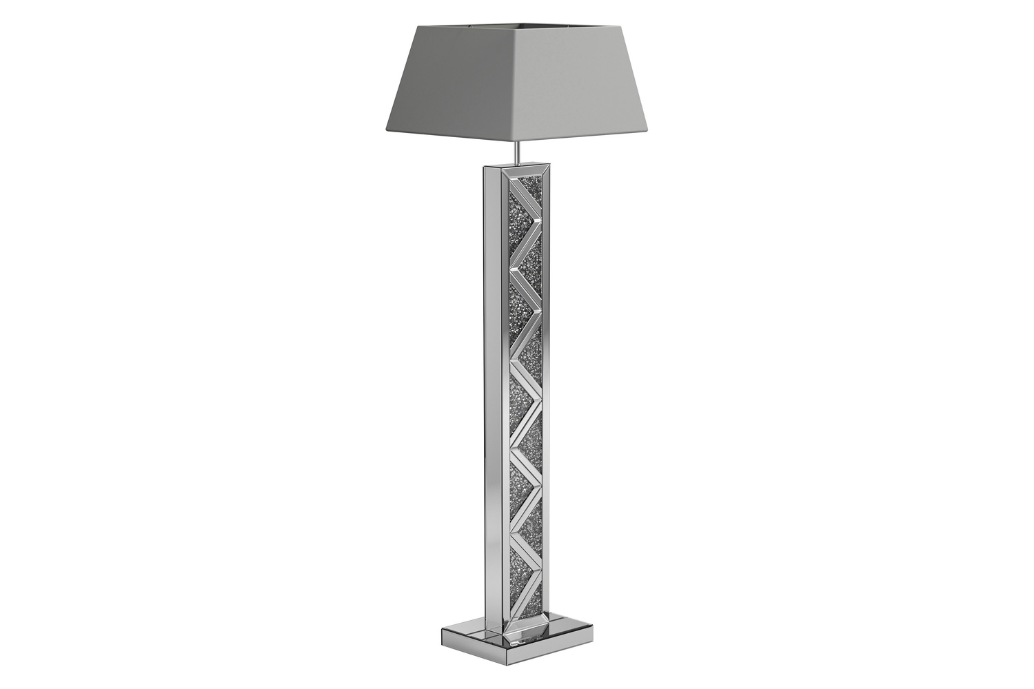 Coaster - Geometric Base Floor Lamp in Silver
