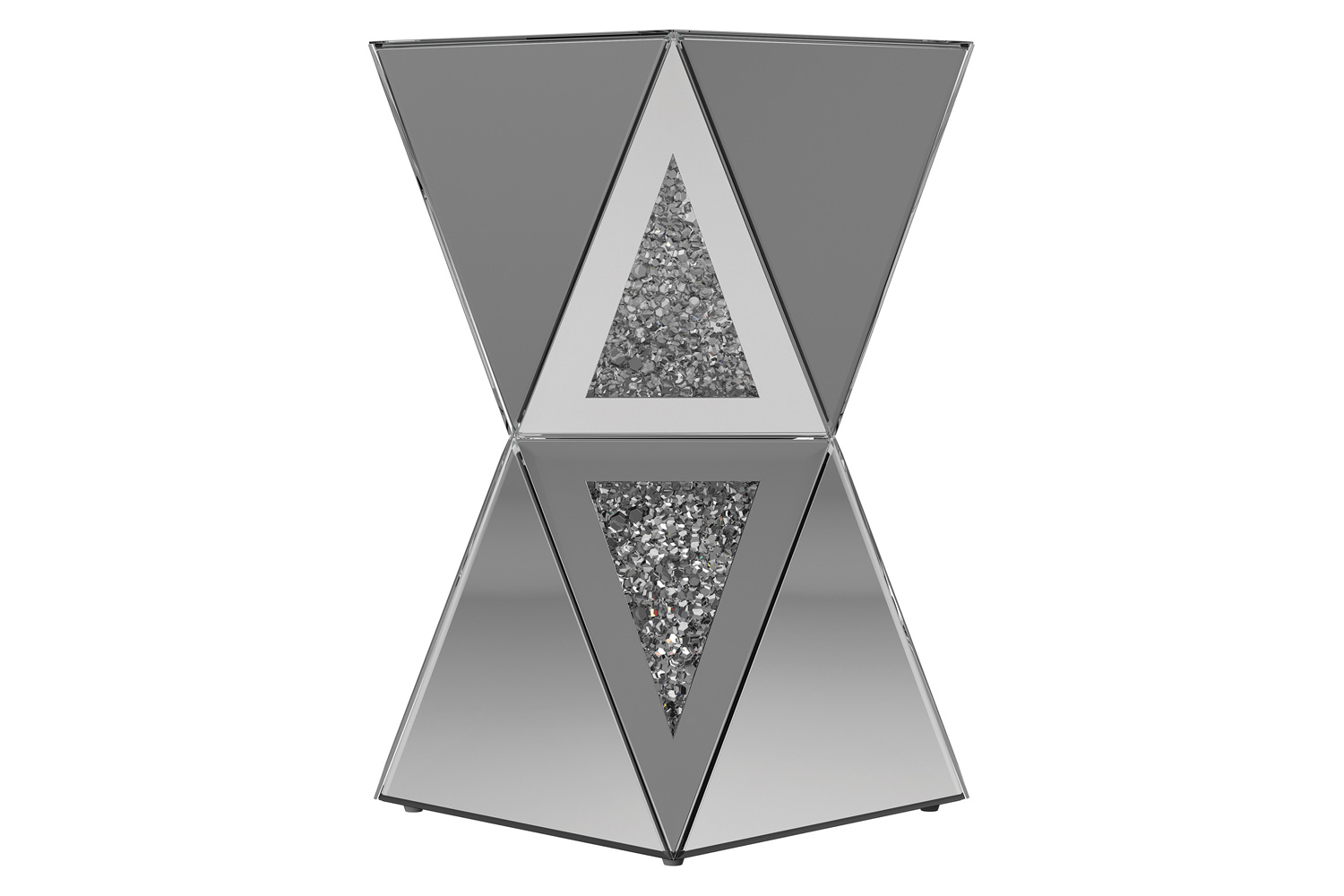 Coaster - Geometric Side Table in Silver