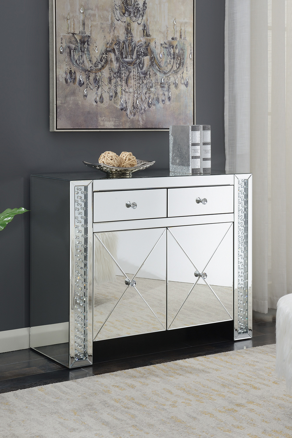 Coaster - 2-Drawer Accent Cabinet in Clear Mirror