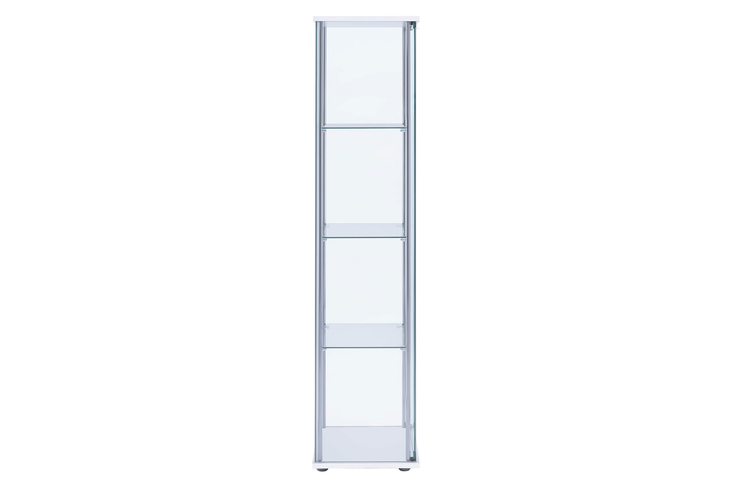 Coaster - Rectangular 4-Shelf Curio Cabinet in White/Clear