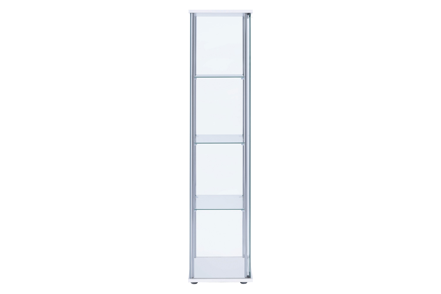 Coaster - Rectangular 4-Shelf Curio Cabinet in White/Clear