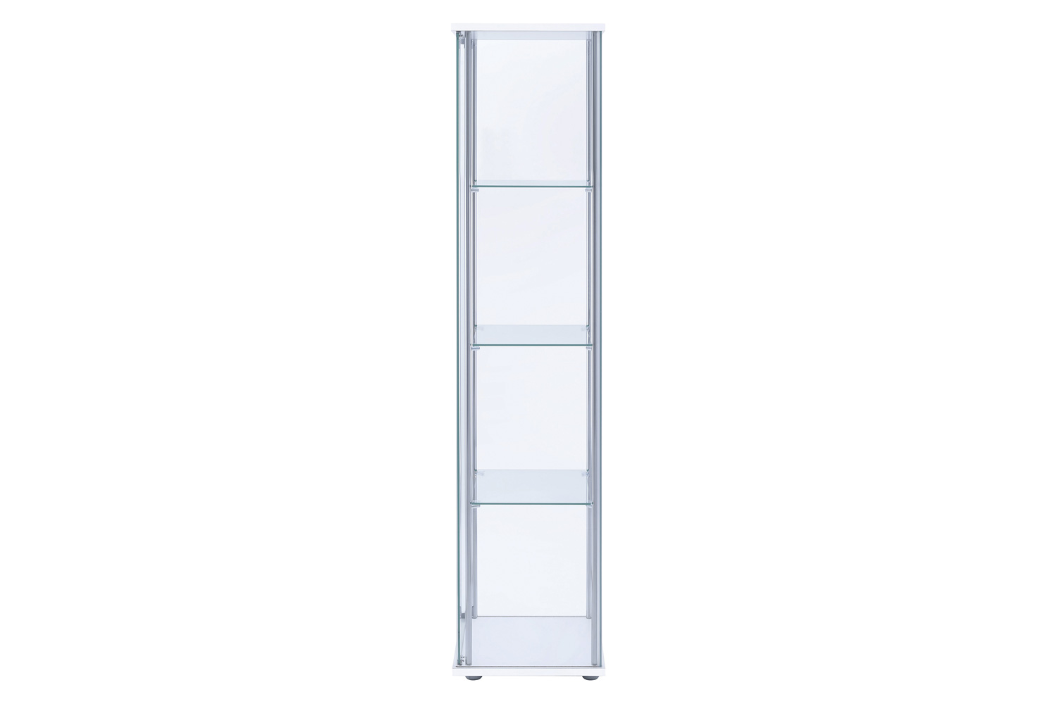 Coaster - Rectangular 4-Shelf Curio Cabinet in White/Clear