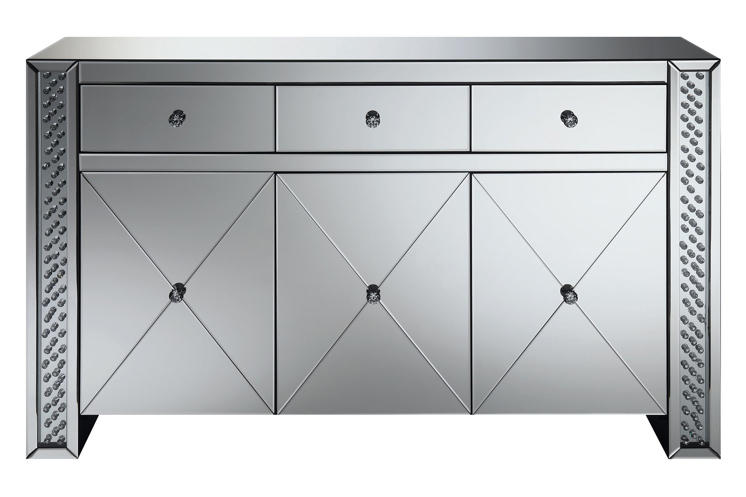 Coaster - Fueyes 3-Drawer Accent Cabinet in Silver