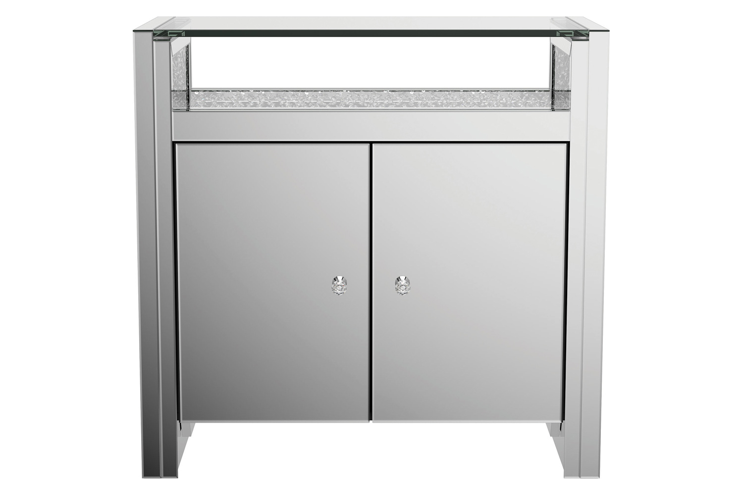 Coaster - 2-Door Accent Cabinet in Clear Mirror/Silver