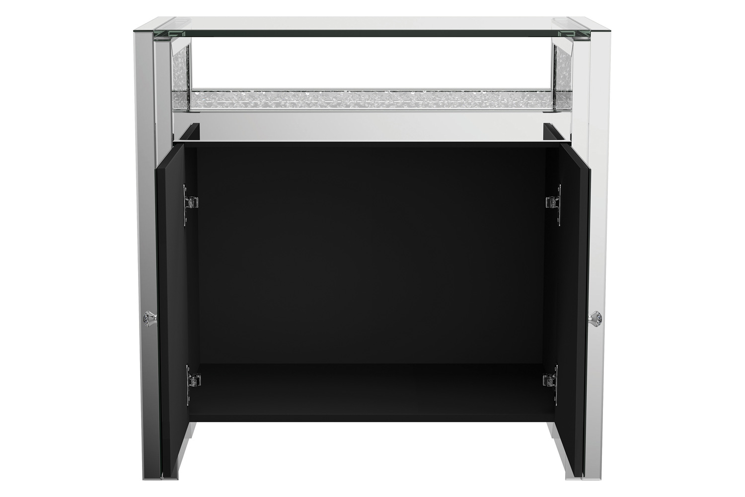 Coaster - 2-Door Accent Cabinet in Clear Mirror/Silver