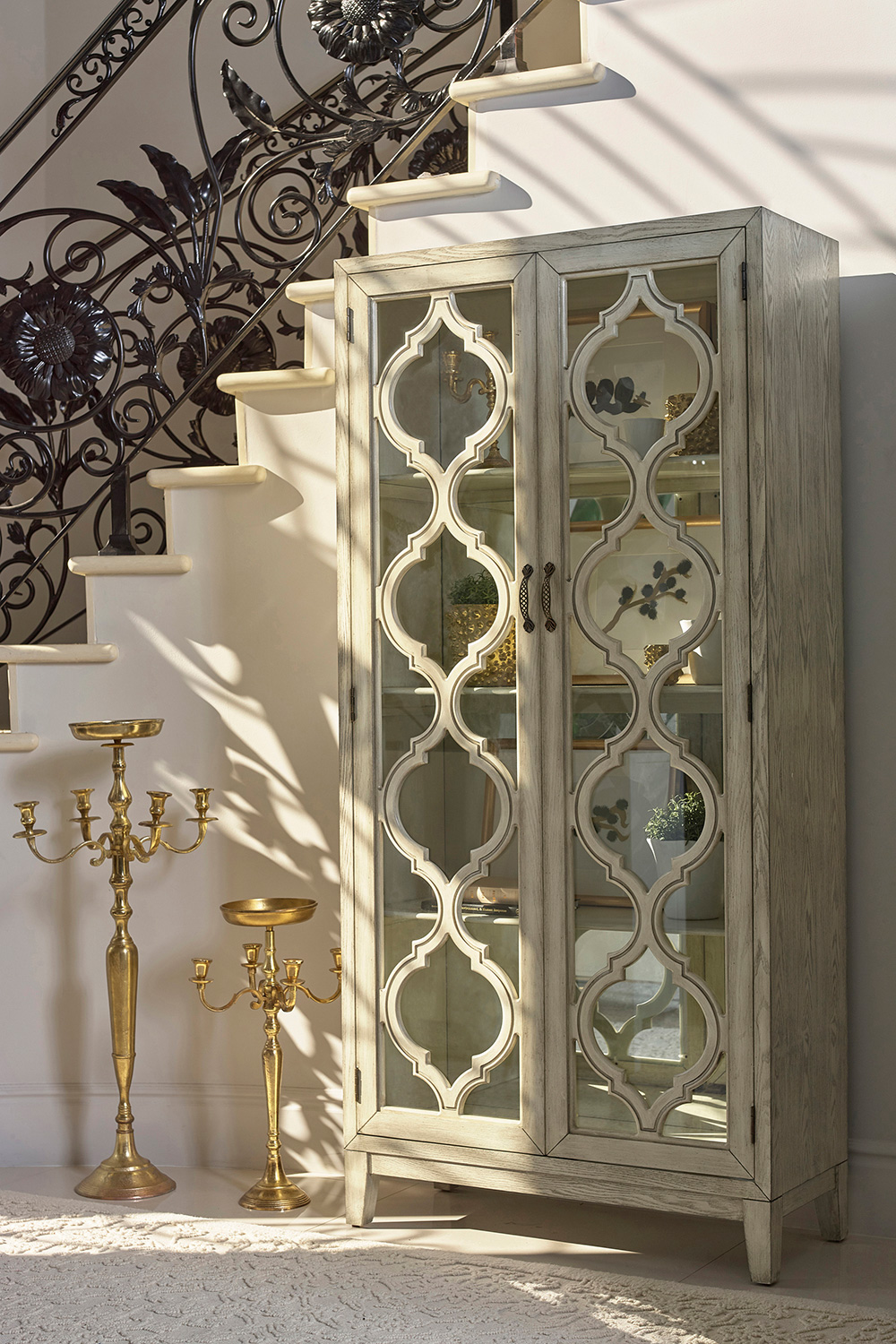 Coaster - 2-Door Tall Cabinet 953375 in Antique White
