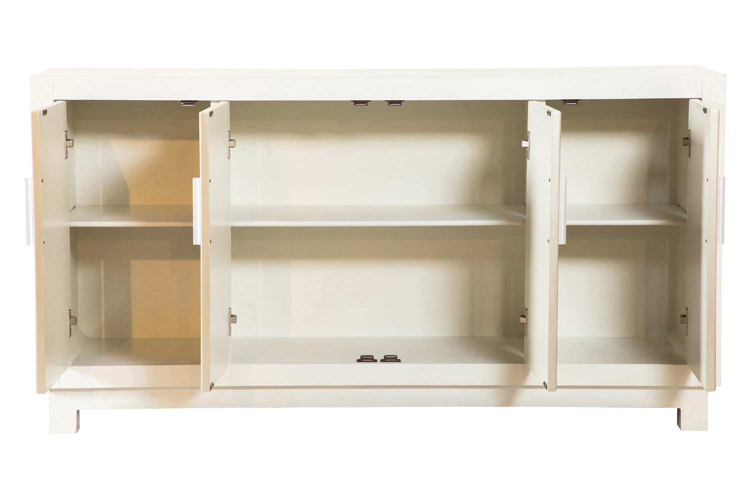 Coaster - Rectangular 4-Door Accent Cabinet in White/Gold
