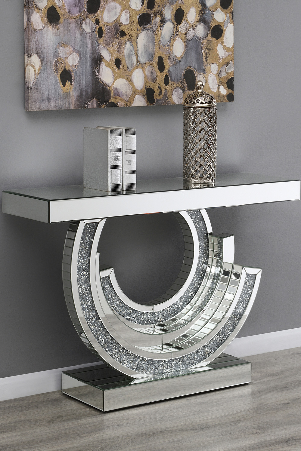 Coaster - Multi-Dimensional Console Table in Silver