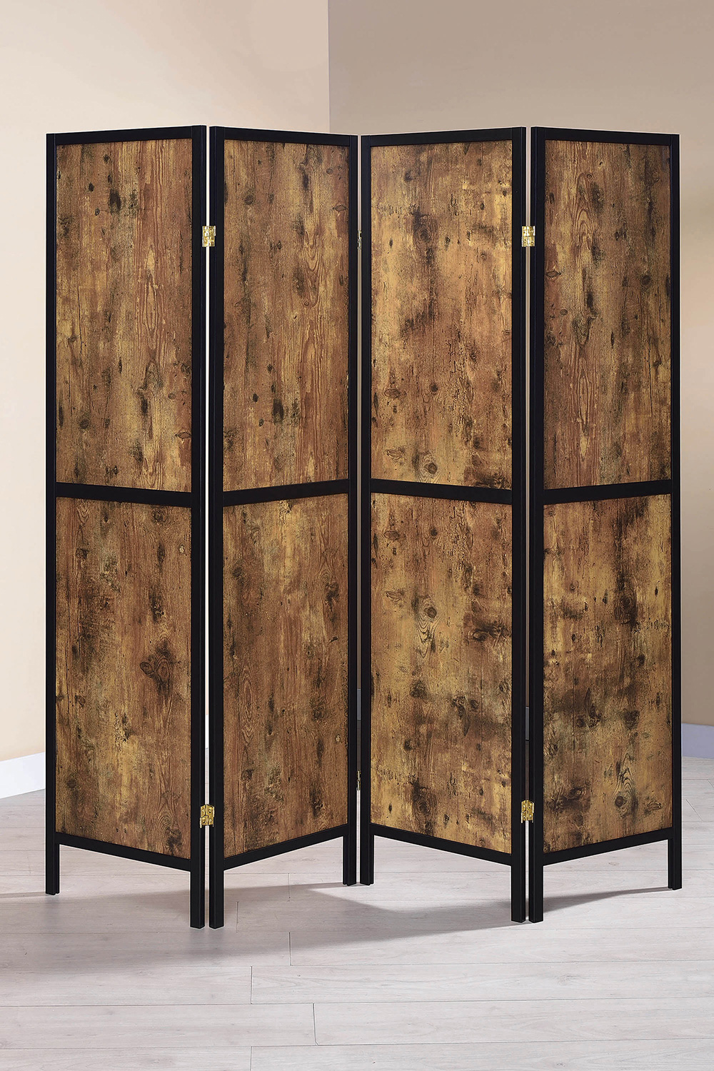 Coaster 4-Panel Folding Screen - Antique Nutmeg/Black
