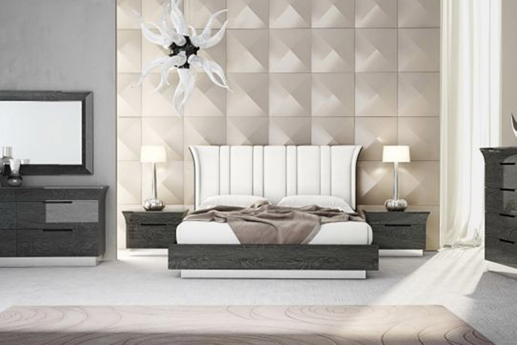 Creative Ariana King Size Bed with Upholstered Headboard - Gray