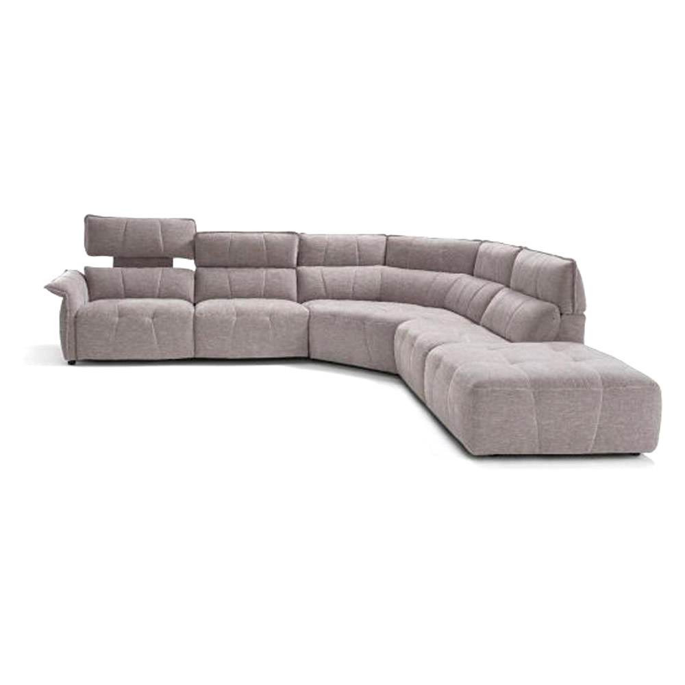 Creative Borg Left Arm Facing Sectional with Recliners - Light Gray, Fabric