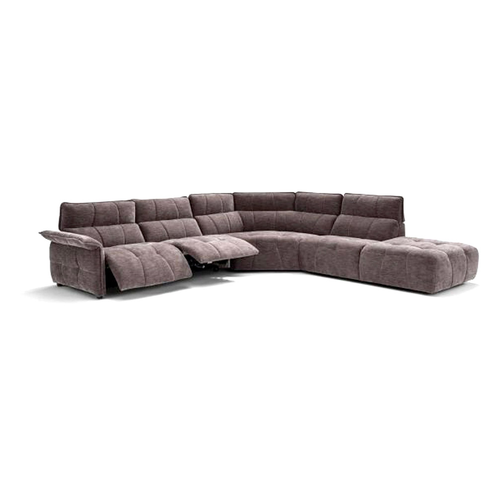 Creative Borg Left Arm Facing Sectional with Recliners - Mouse, Fabric
