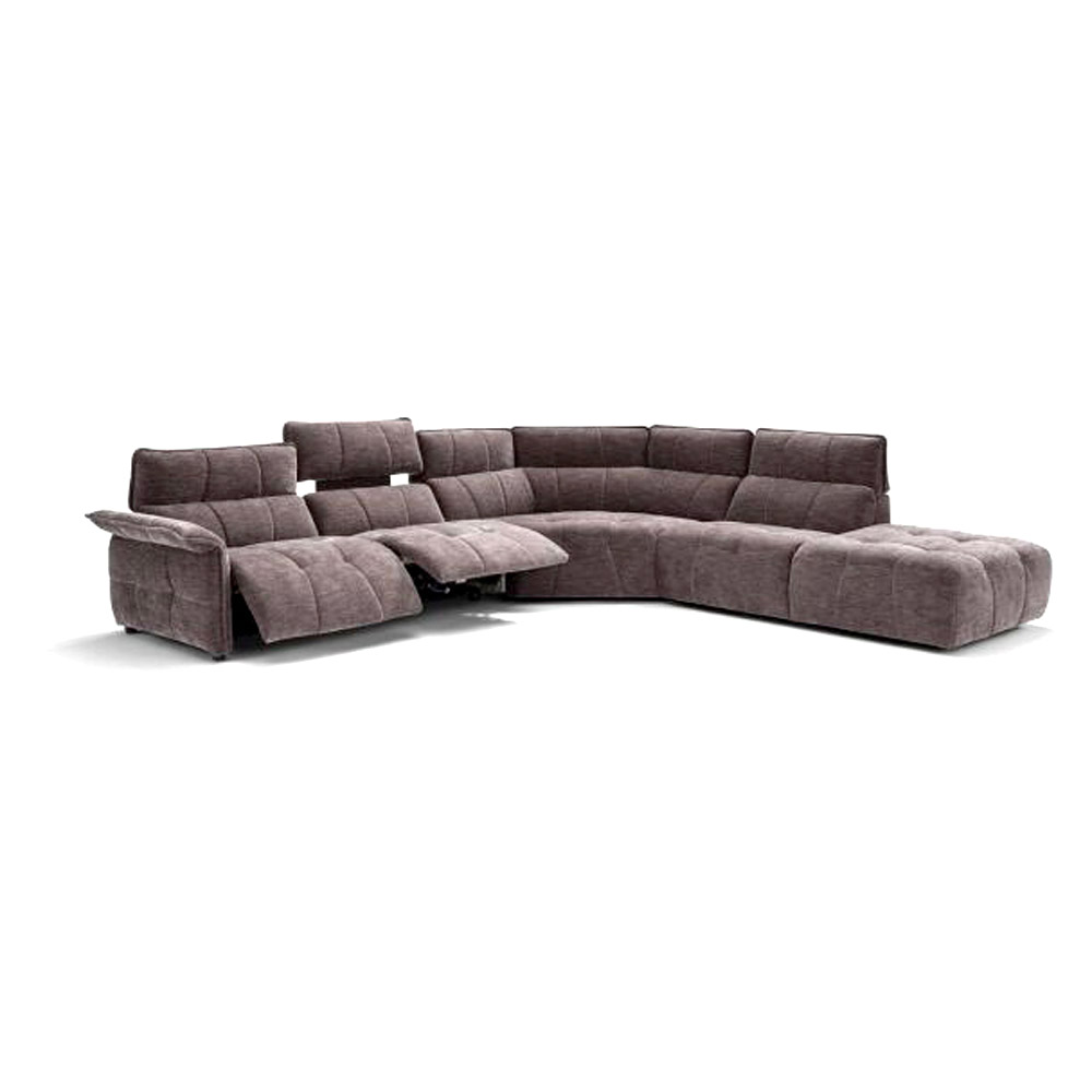 Creative Borg Left Arm Facing Sectional with Recliners - Mouse, Fabric