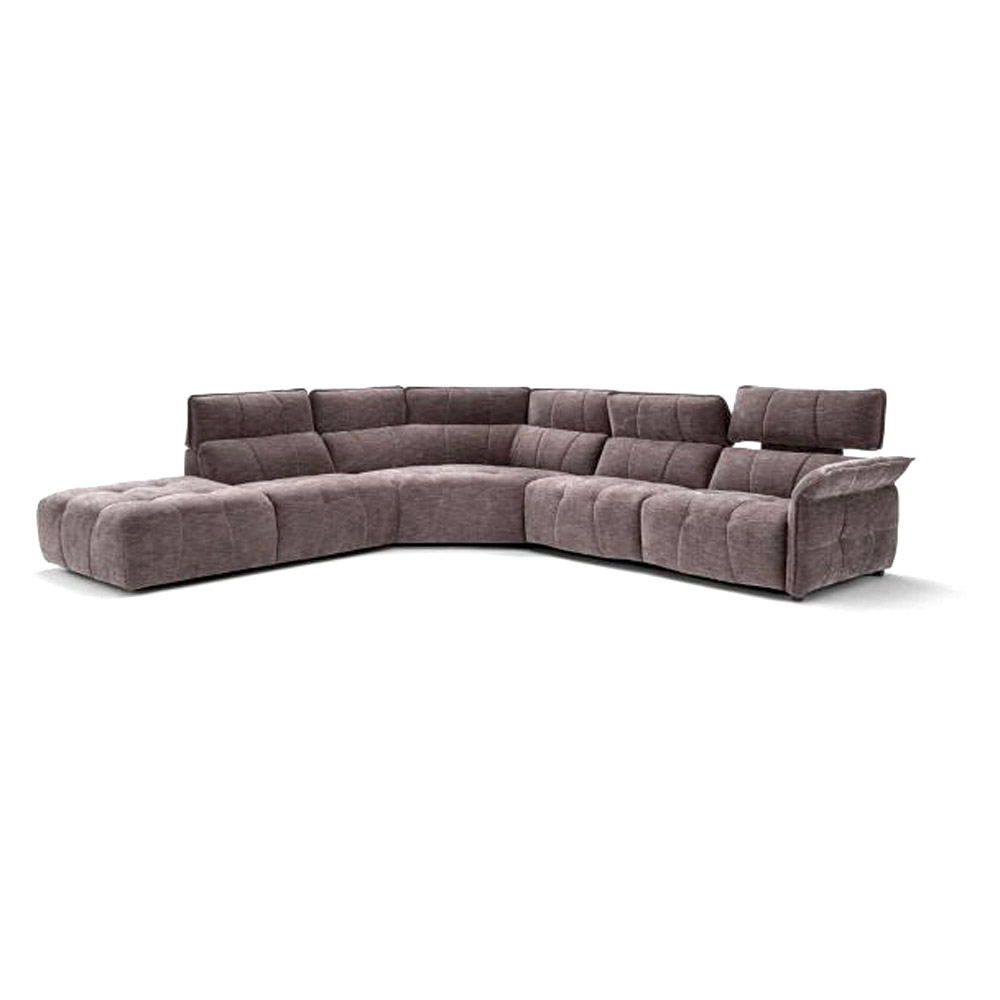 Creative Borg Right Arm Facing Sectional with Recliners - Mouse, Fabric