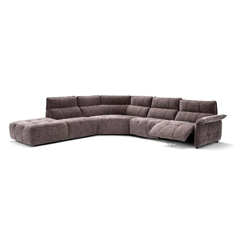 Creative Borg Right Arm Facing Sectional with Recliners - Mouse, Fabric