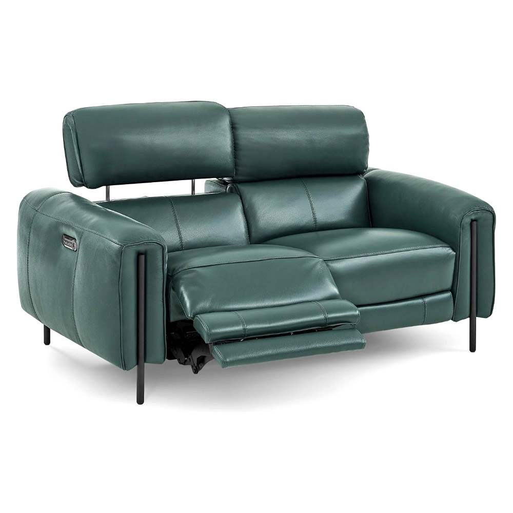 Creative Charm Loveseat with Two Recliners - Klep, Leather