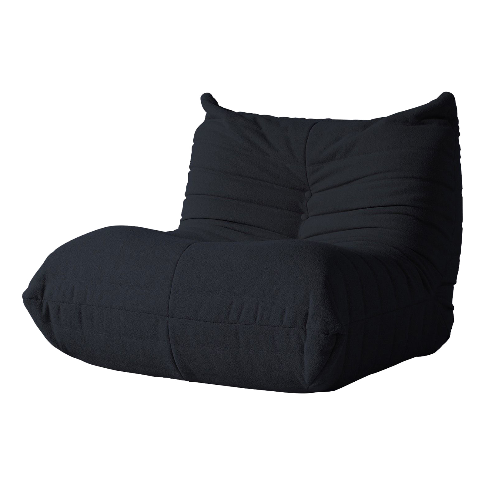Crenus 34.25" Caterpillar Sofa Chair - Red, Teddy Velvet