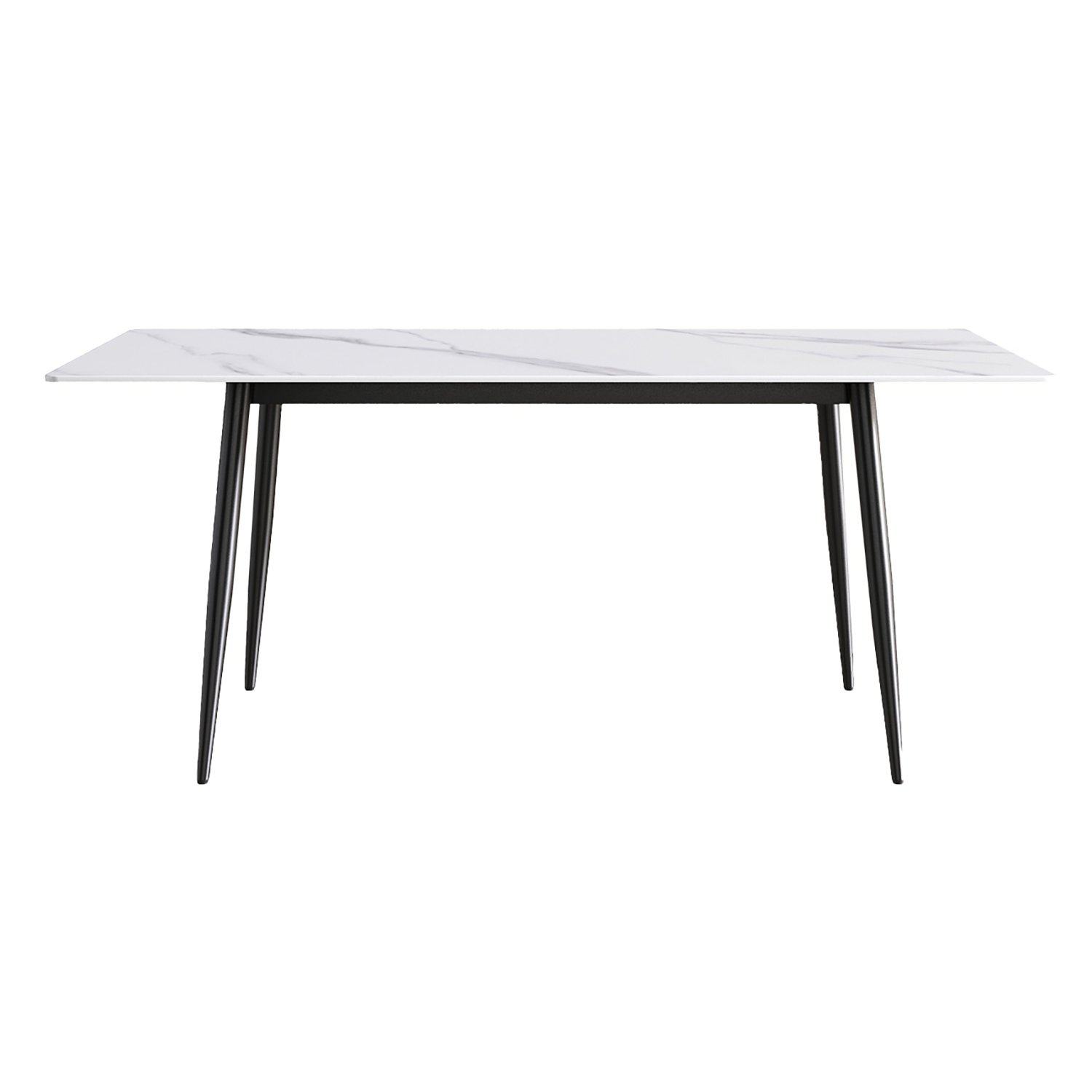 Crenus Sophia Rectangular Dining Table - Gray/Black, 70.87''
