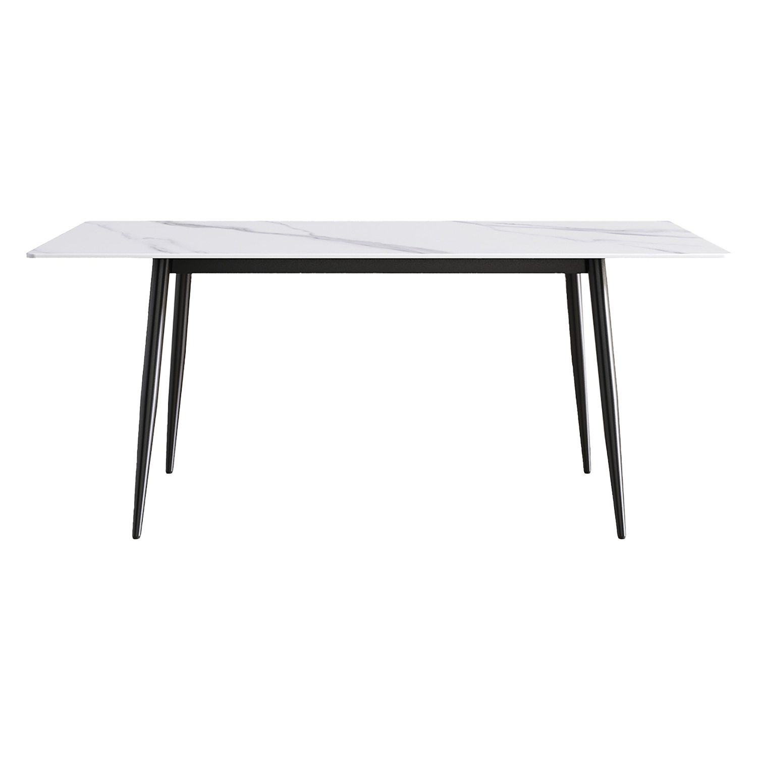 Crenus Sophia Rectangular Dining Table - Black/Gold, 70.87''