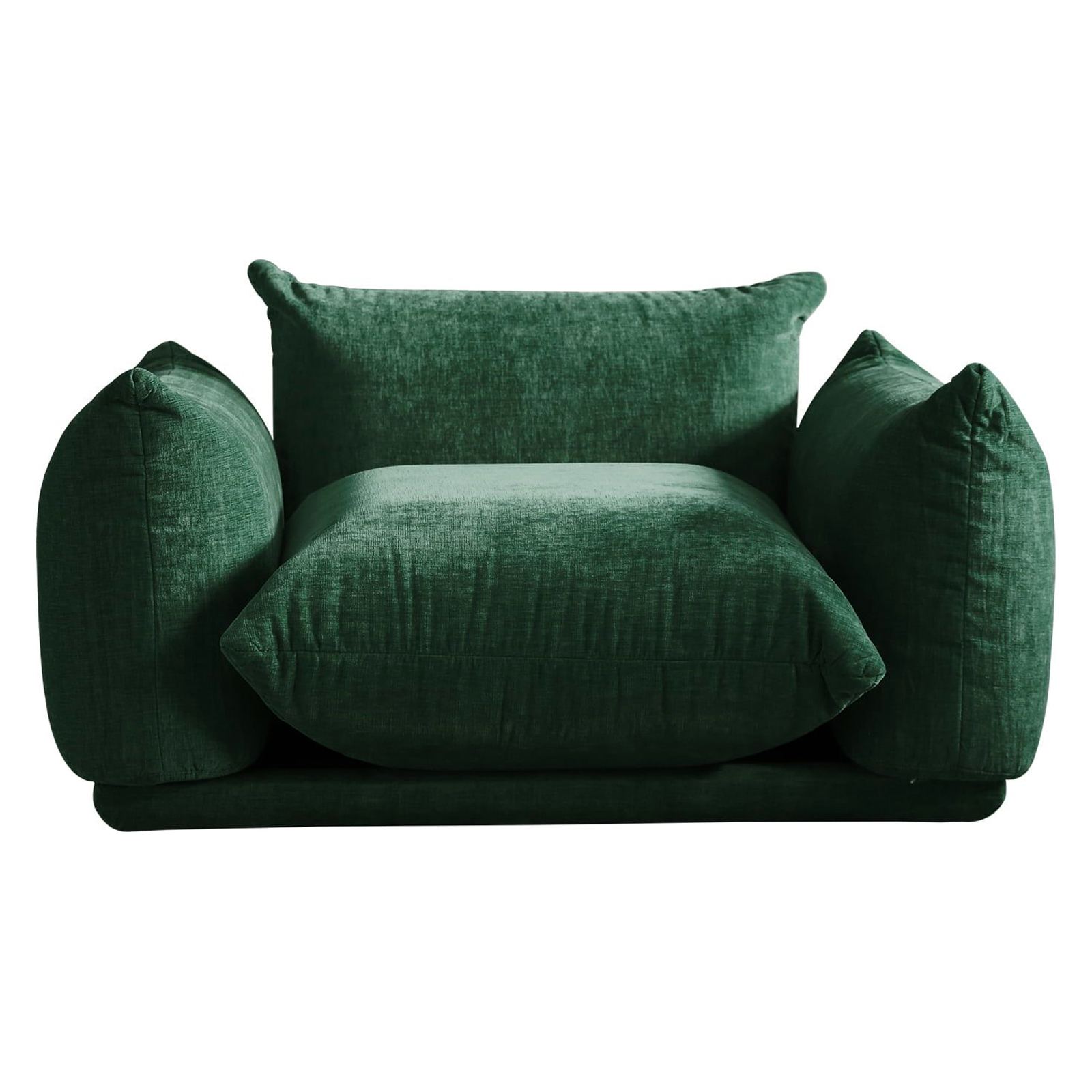 Crenus Sereno 50.39" Single Armrest Sofa Chenille Floor Sofa - Green