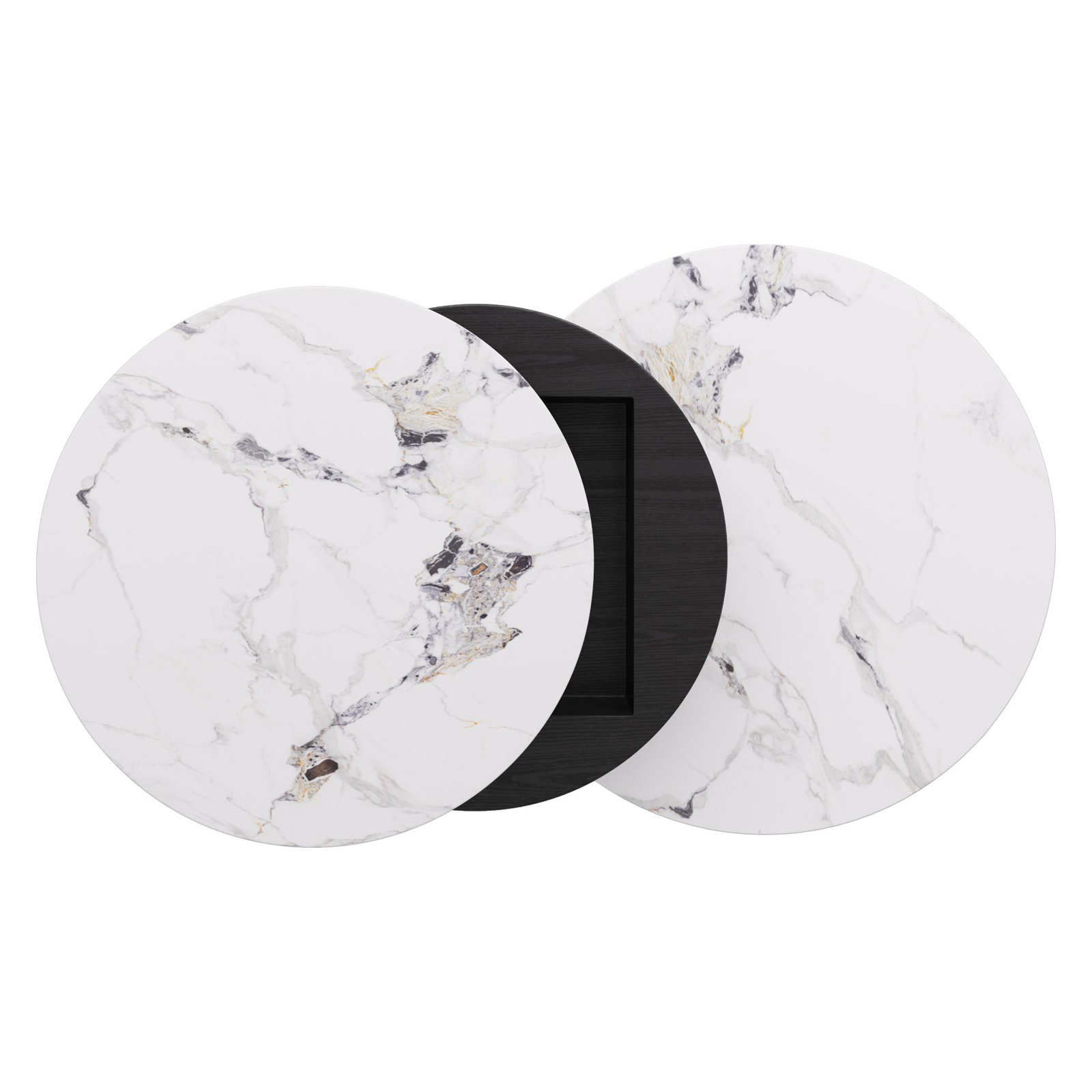 Crenus - Delizia 35.43"-27.56" Lift-Top Marble Coffee Table
