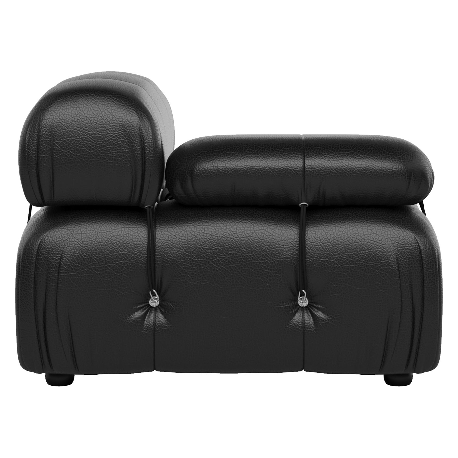 Crenus Lusso 69.3" Loveseat Leather Sectional Sofa With Removable Armrests - Brown