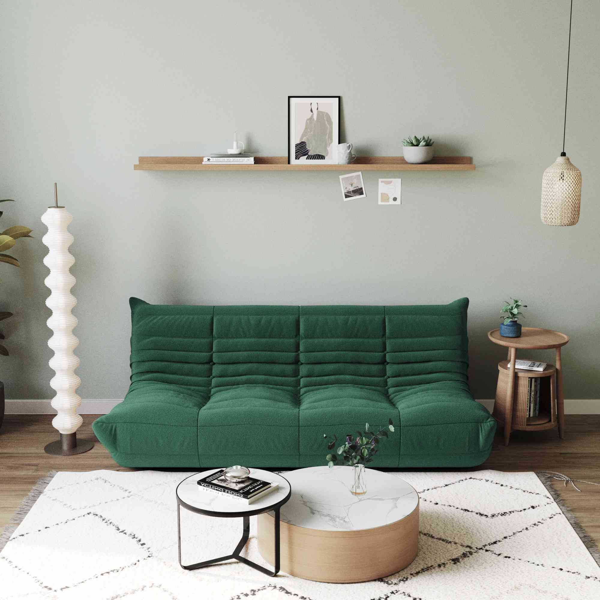 Crenus - Caterpillar 68.9" 3 Seater Floor Sofa