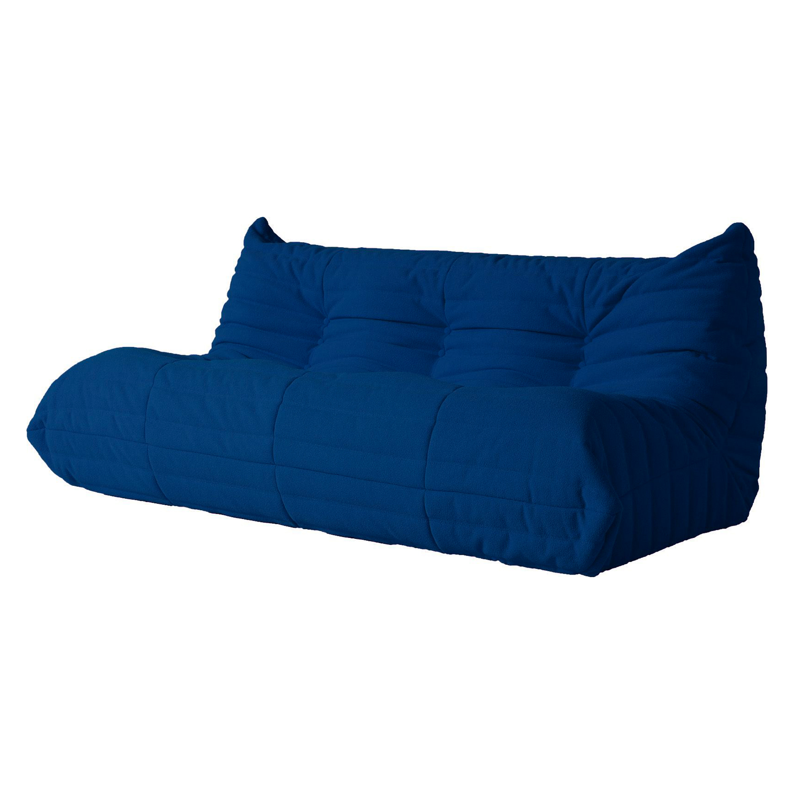 Crenus Caterpillar 68.9" 3 Seater Floor Sofa - Black