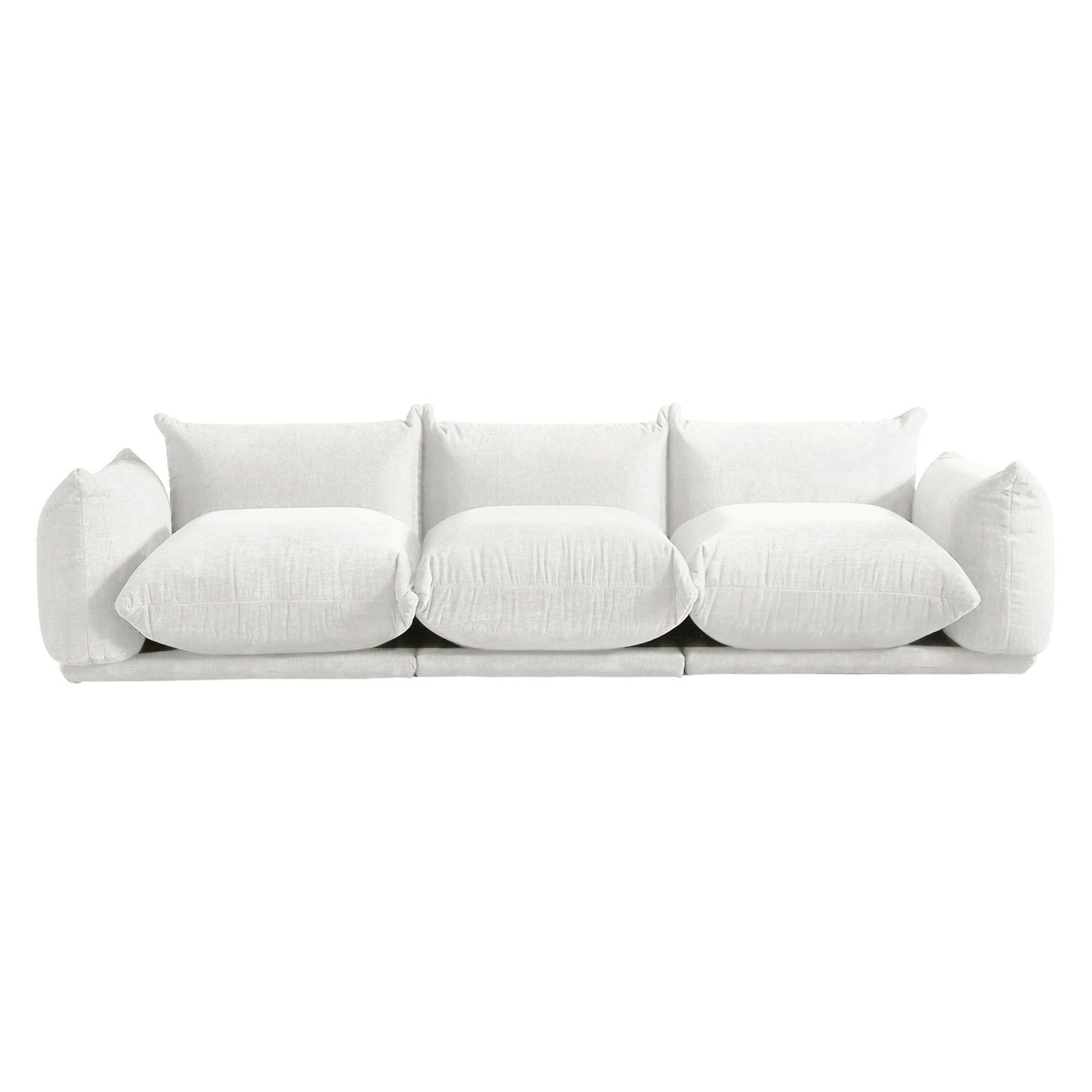 Crenus Sereno 103.93" 3-Seater Sofa Chenille Floor Sectional Couch - Green